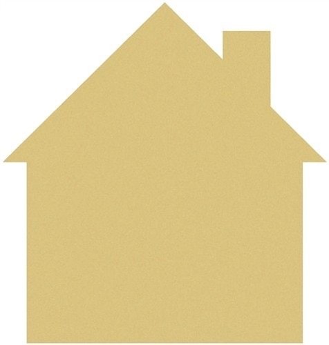 Wooden house shape unfinished - wooden,