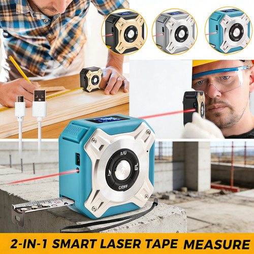 Laser tape measure - 2-in-1,