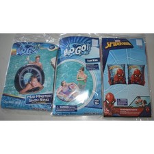 3 Pack H20 Go Mud Master Swim Ring Spiderman Armbands Swimming Beach Pool