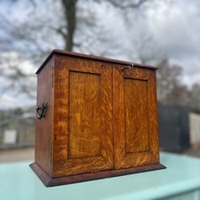 Antique Oak Smokers Cabinet