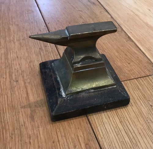 Vintage solid brass blacksmith - solid,