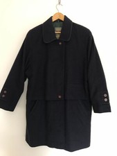 Aquila Alpacca Coat Loden Original Wool Alpaca Uk Size 14 Renee Black VGC