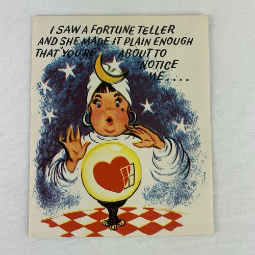 Vintage valentine card fortune - valentine,