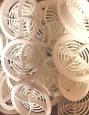 10x White Plastic Round Soffit Air Vents Circular Push Fit Vent fascia roof 70mm