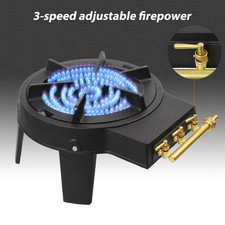 Gas Burner Ring Cast Iron Large Boiling LPG Cooker Catering Outdoor Wok Stove