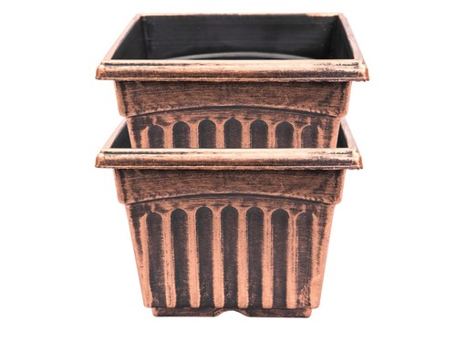 Square planter rustic - planter,