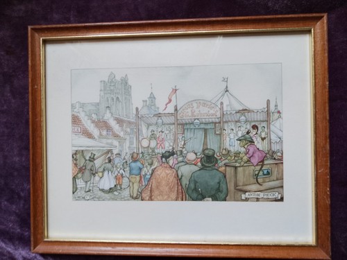 Vintage anton pieck framed - vintage,