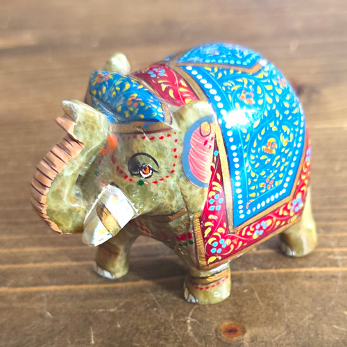 Hand painted carved stone - hand-painted,