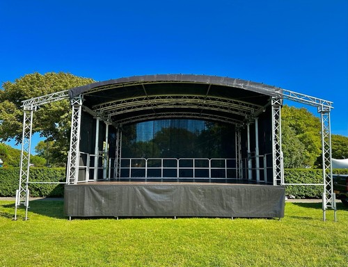 Outdoor trailer stage for - outdoor, hire