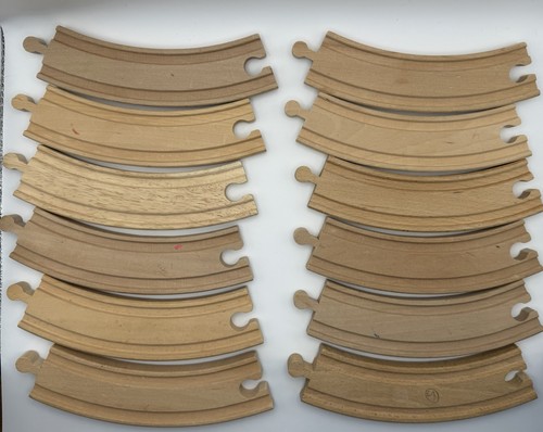Wooden train track curves - wooden,