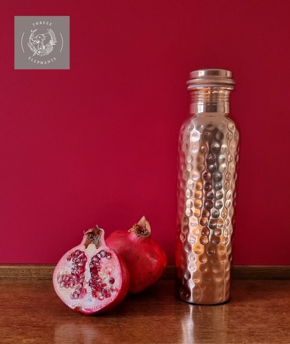 Solid pure copper bottle