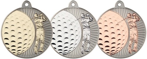 Golf 50mm metal two tone - metal,