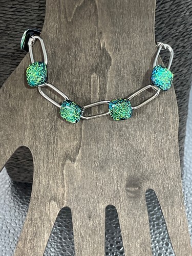 Lovely silver tone green