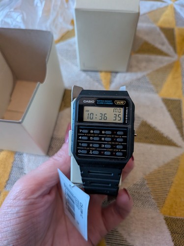 Casio calculator watch black - casio,