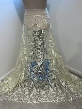 IVORY  Embroidery Lace Fabric