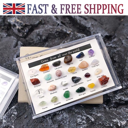 24pcs set rock gemstones - 24pcs/set,