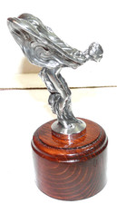 MASCOT Rolls-Royce Spirit of Ecstasy ORIGINAL +Logo stamp, LOW base! 163=myref