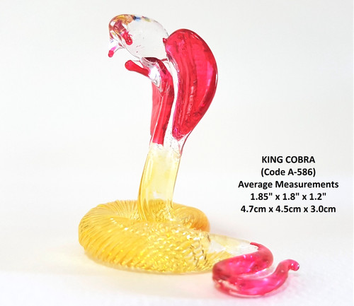 Coloured glass snake king - coloured,