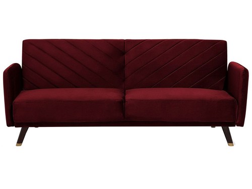 Sofa bed senja dark red - senja, velvet