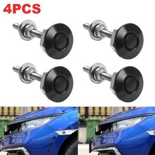 4x Universal Black Car Push Button Hood Lock Quick Release Pin Bonnet Latch Kit