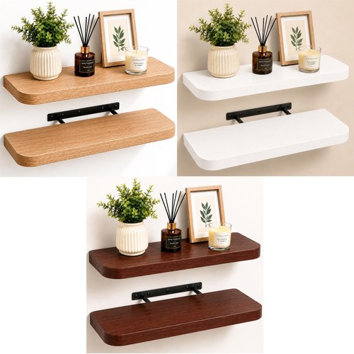 Curved floating shelf set - floating, 2