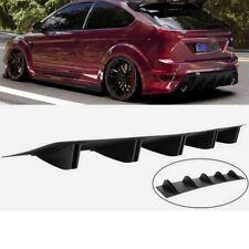 For Ford Focus ST225 MK2 Black Rear Bumper Spoiler Diffuser 10-Fins Splitter Lip