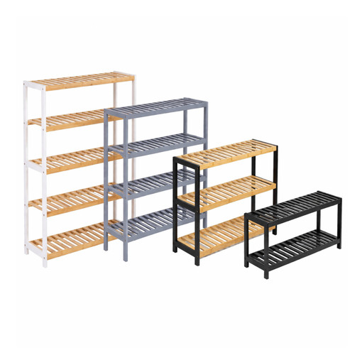 Bamboo shoe rack storage - shoe,