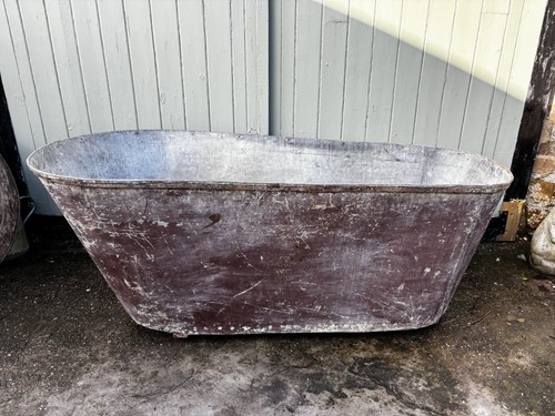 Vintage wooden base - wooden, galvanised