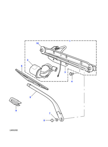 Land rover windscreen wiper - land,