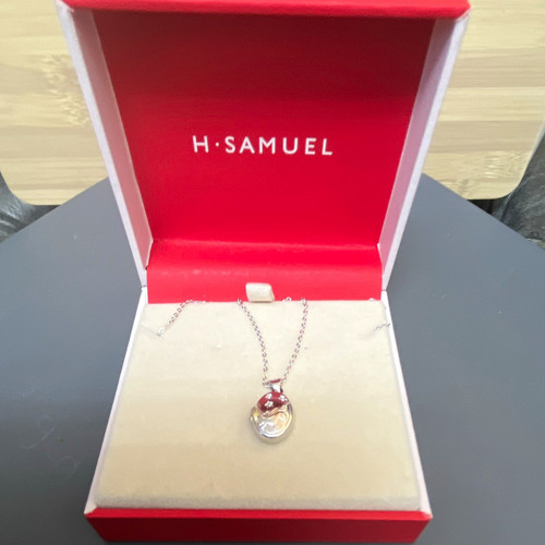 Samuel silver oval charm - h.,