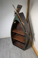Vintage Rustic Wood Canoe Boat