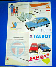 T.03 / TALBOT Samba LS and GL catalogue model year 1982