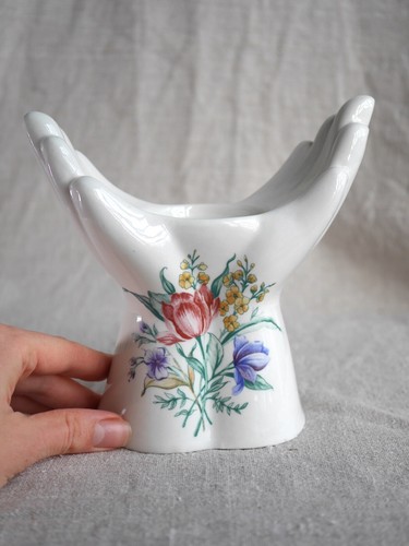 Vintage ceramic white candle - ceramic,