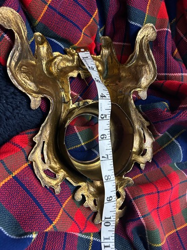 Vintage brass clock case no - brass,