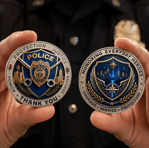 Police challenge coin hero - coin,