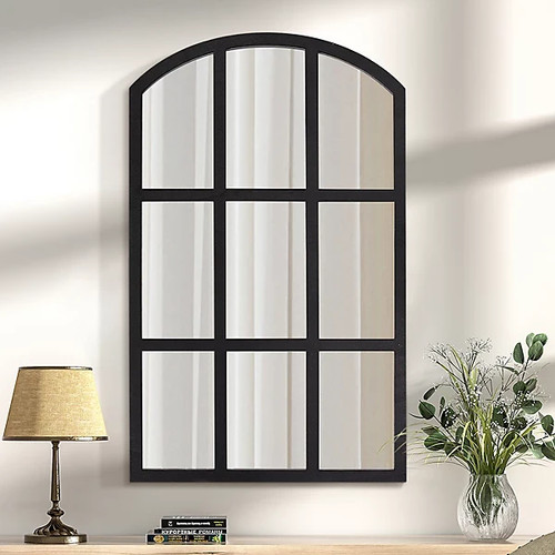 Rustic arched window - arched, pane