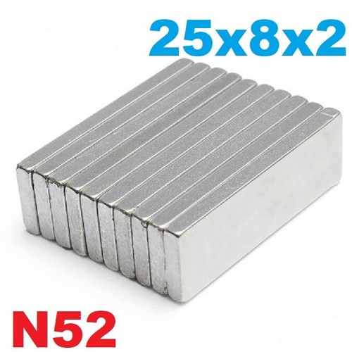 Strong magnets 25x8x2 n52 - magnets,