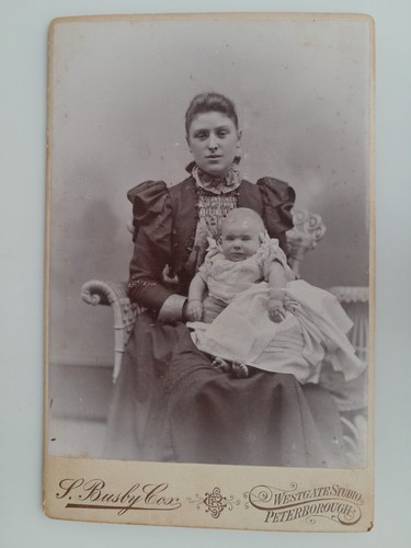 Cabinet card woman baby - card:, &