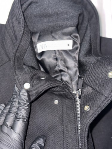 Zara men black coat size - size, l