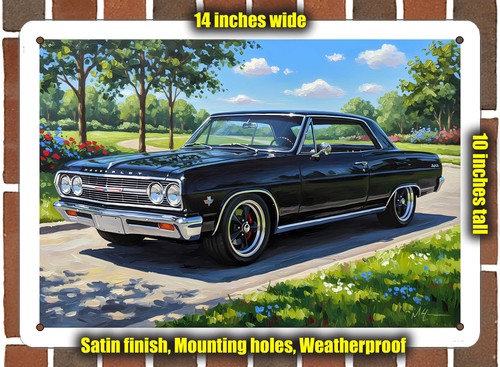 Metal sign 1965 chevrolet - metal,