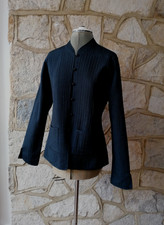 New Kanthan Jacket Women Size M Black Mandarin Collar Oriental Jacket Vintage