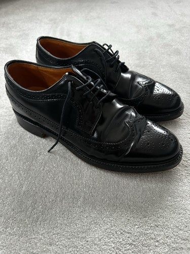 Black leather grenson brogues - grenson,