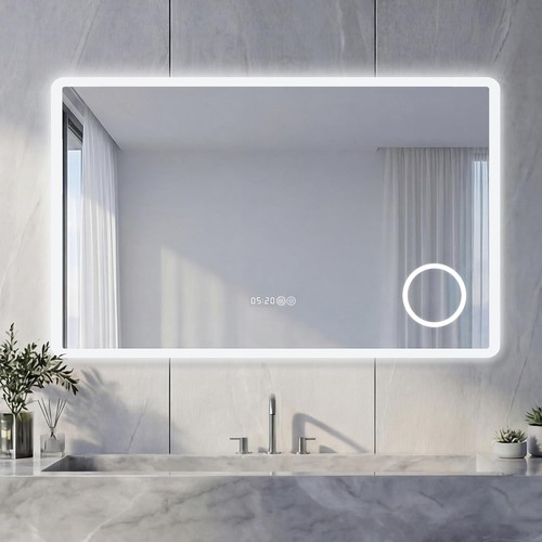 Bathroom mirror with - with, led