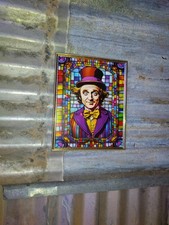 Willy Wonka And The Chocolate Factory Stained Glass Style Framed Art Print 