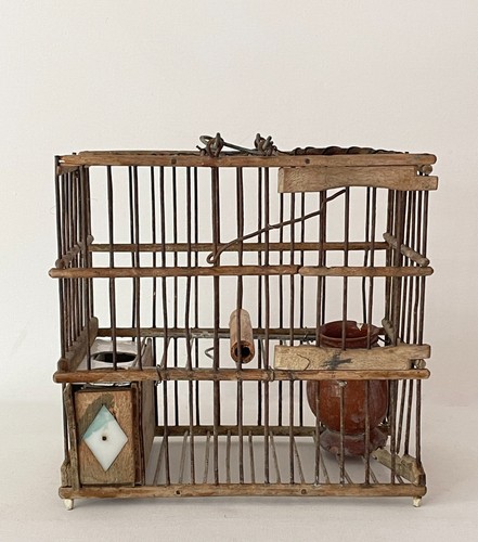 Antique small wood and - , wire