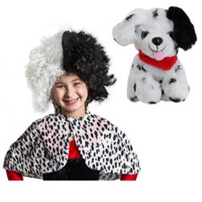 CHILDS CRUELLA SET DOG CAPE