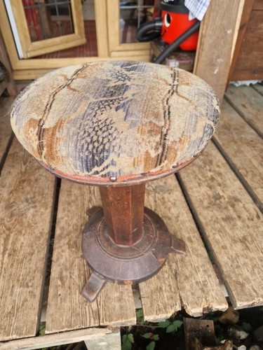 Victorian round piano stool - round,