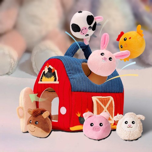 Plush farm animals with - animals,