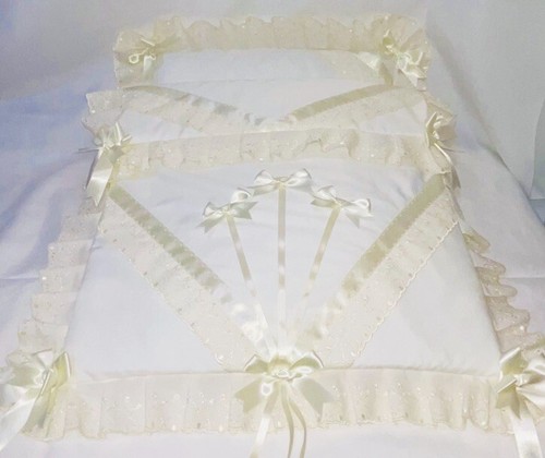 Pram quilt pillow set - quilt, ivory