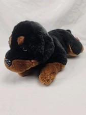 Ganz H12036 Rottweiler Puppy Lying Plush Stuffed Animal 15" Length